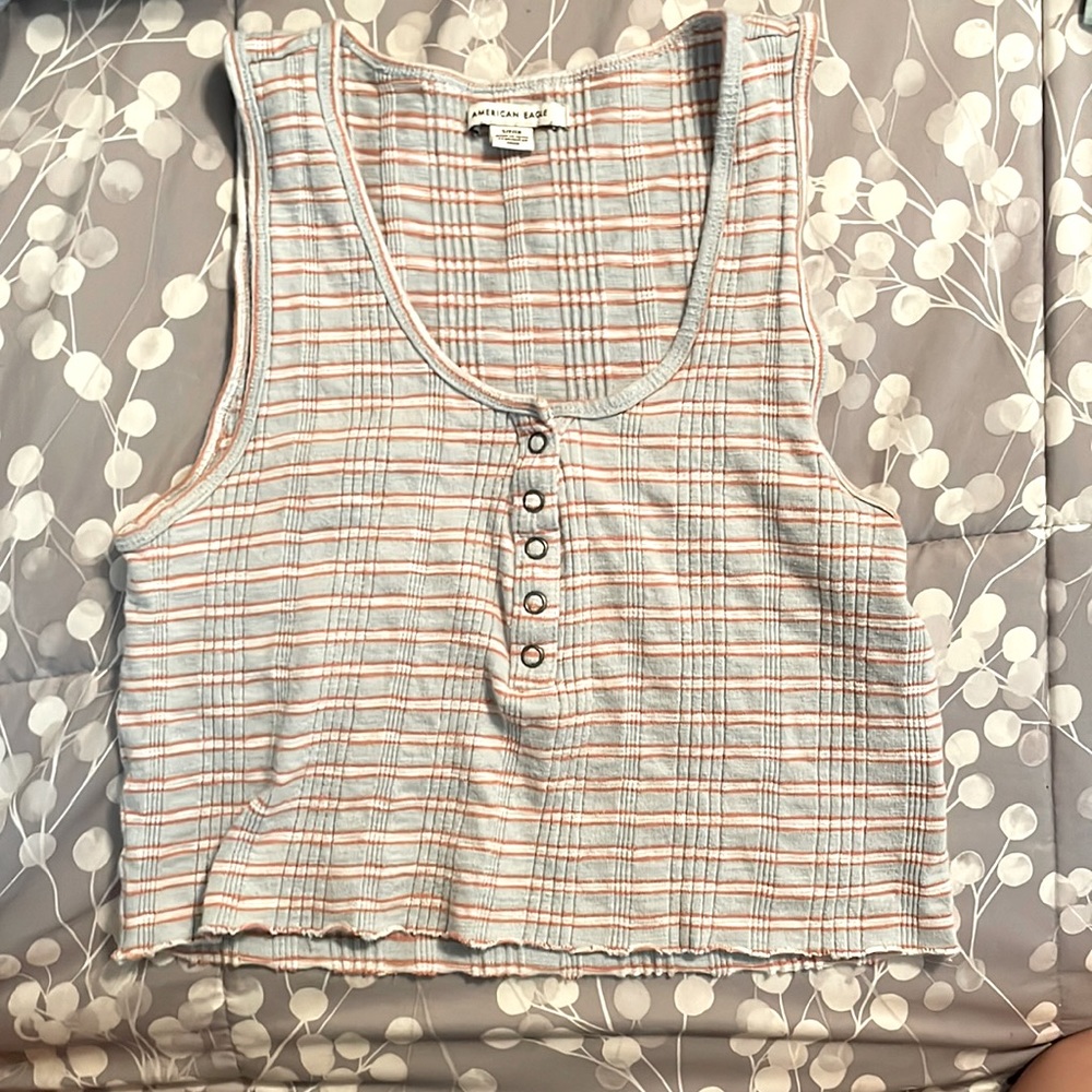 American Eagle button up crop top